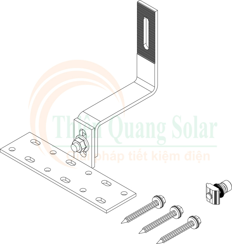 Chân L mái ngói điều chỉnh độ cao thấp