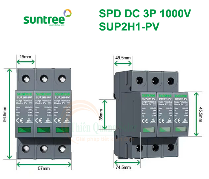 Chống sét Suntree 1000V DC