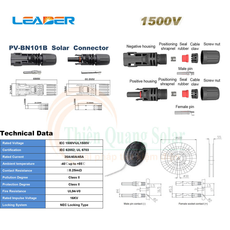 MC4 Leader 1500V DC (PV-BN101B)