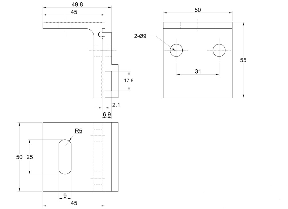 Kẹp sóng tôn seamlock kết hợp chân L