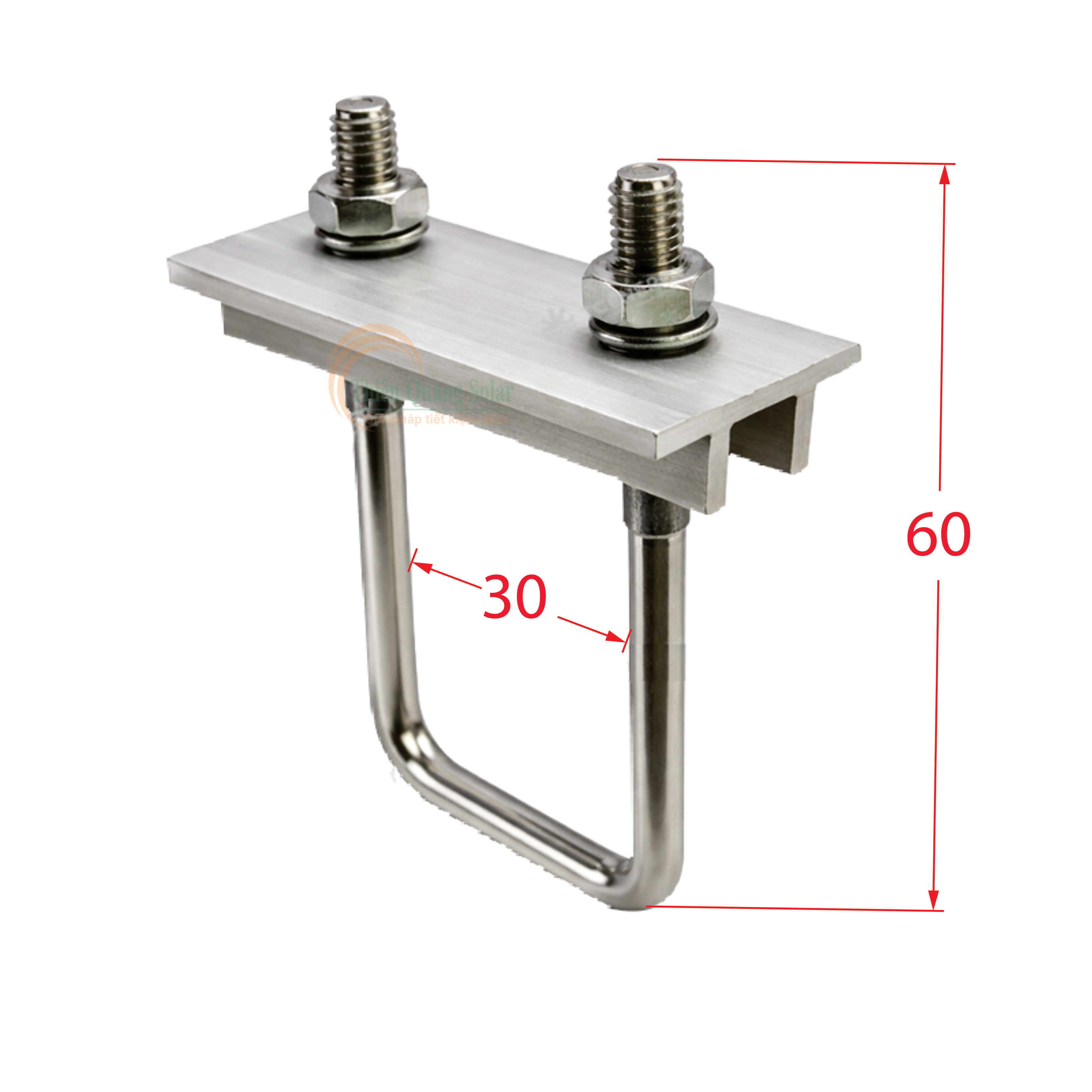 Cùm U30x60 chống bão dùng cho xà gồ