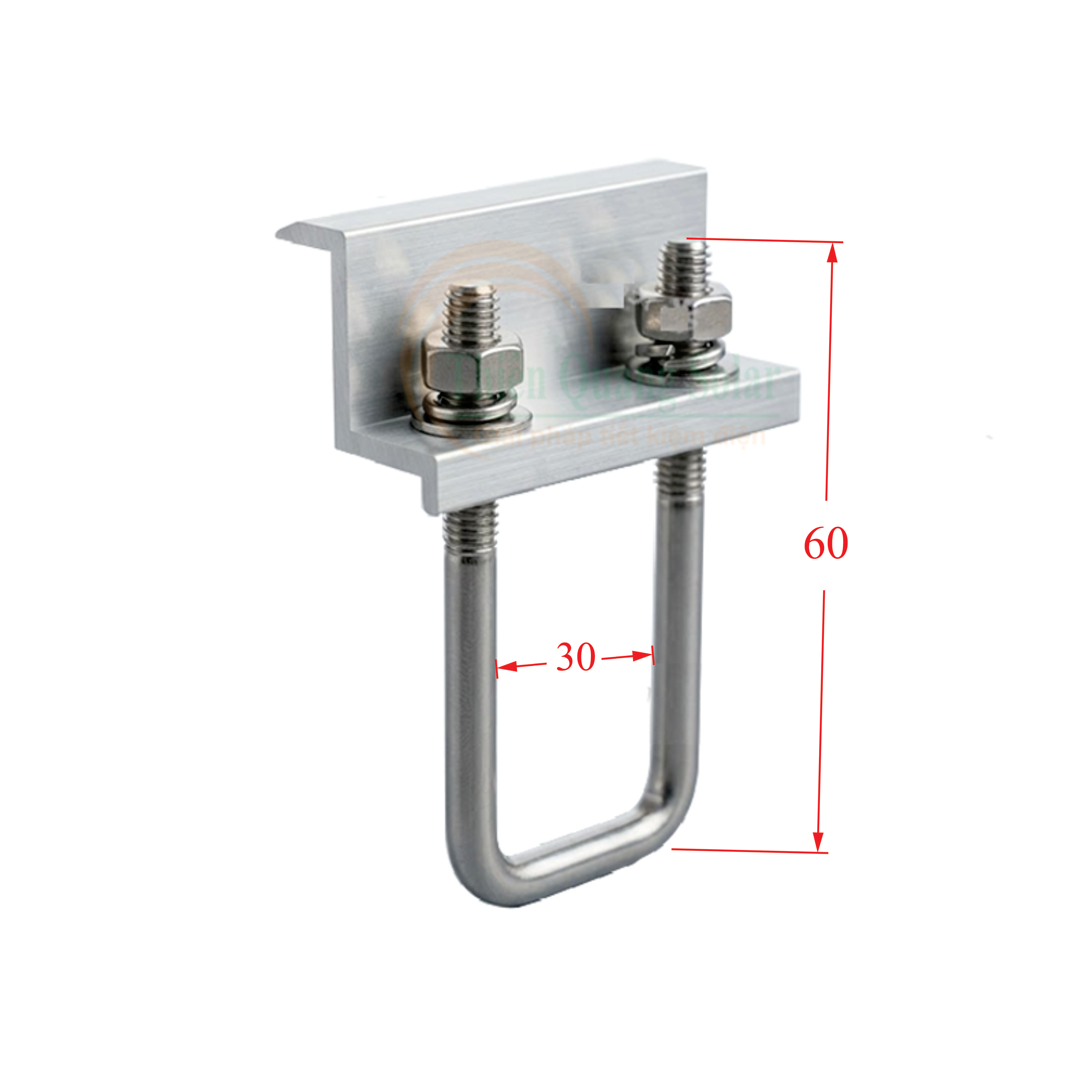 Cùm U30x60 chống bão dùng cho xà gồ
