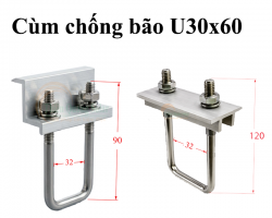 Cùm U30x60 và U40x80 chống bão cho xà gồ