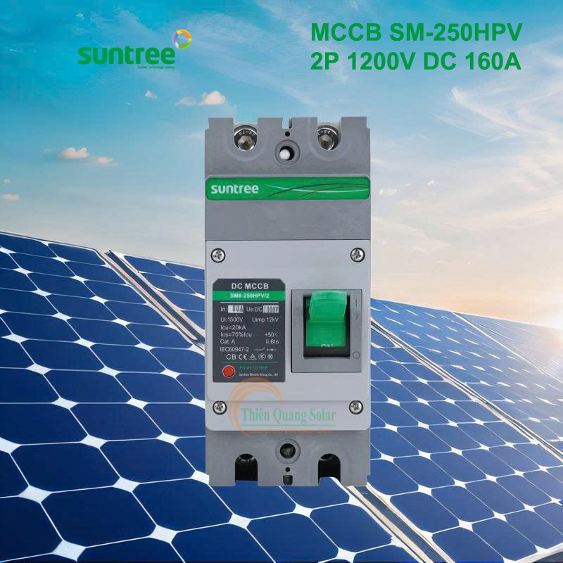 MCCB DC Suntree SM8-250HPV 2P 1200VDC 160A