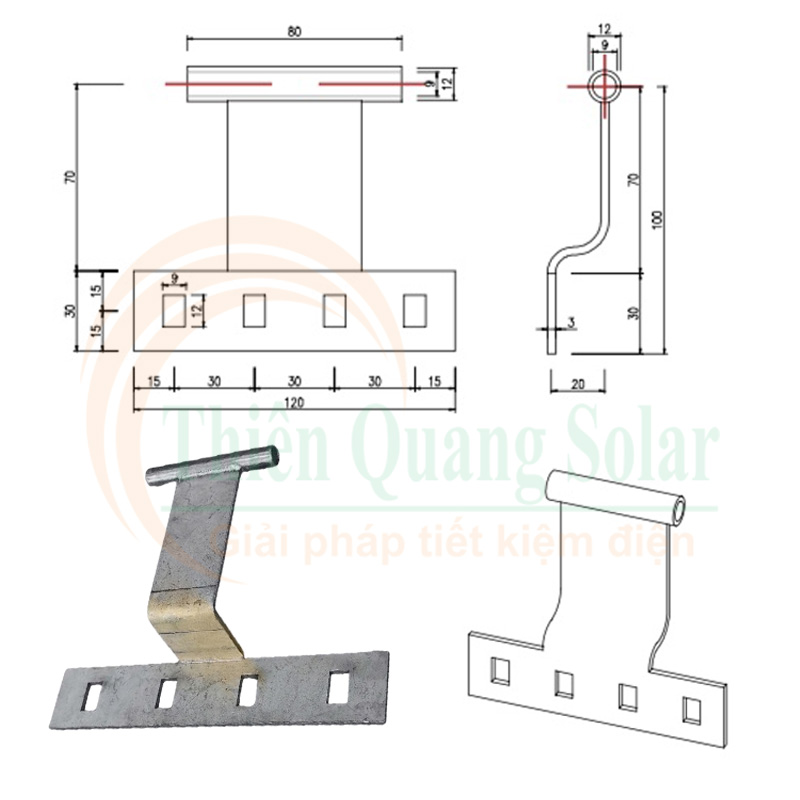 Chân giữa đỡ dây cứu sinh trên sàn thao tác(walkway)
